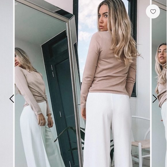 Blush Knotted front sweater top - Picture 2 of 3